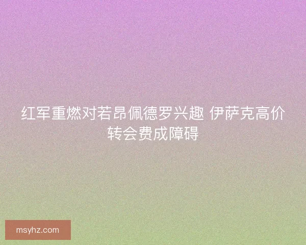 红军重燃对若昂佩德罗兴趣 伊萨克高价转会费成障碍